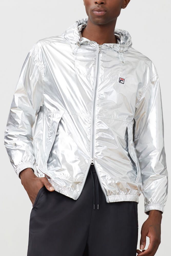 Fila Jacket Womens Silver - Milano Windbreaker - Philippines 8036429-FI